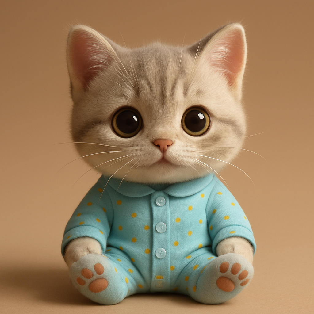 cute_kitty_wearing_pajamas